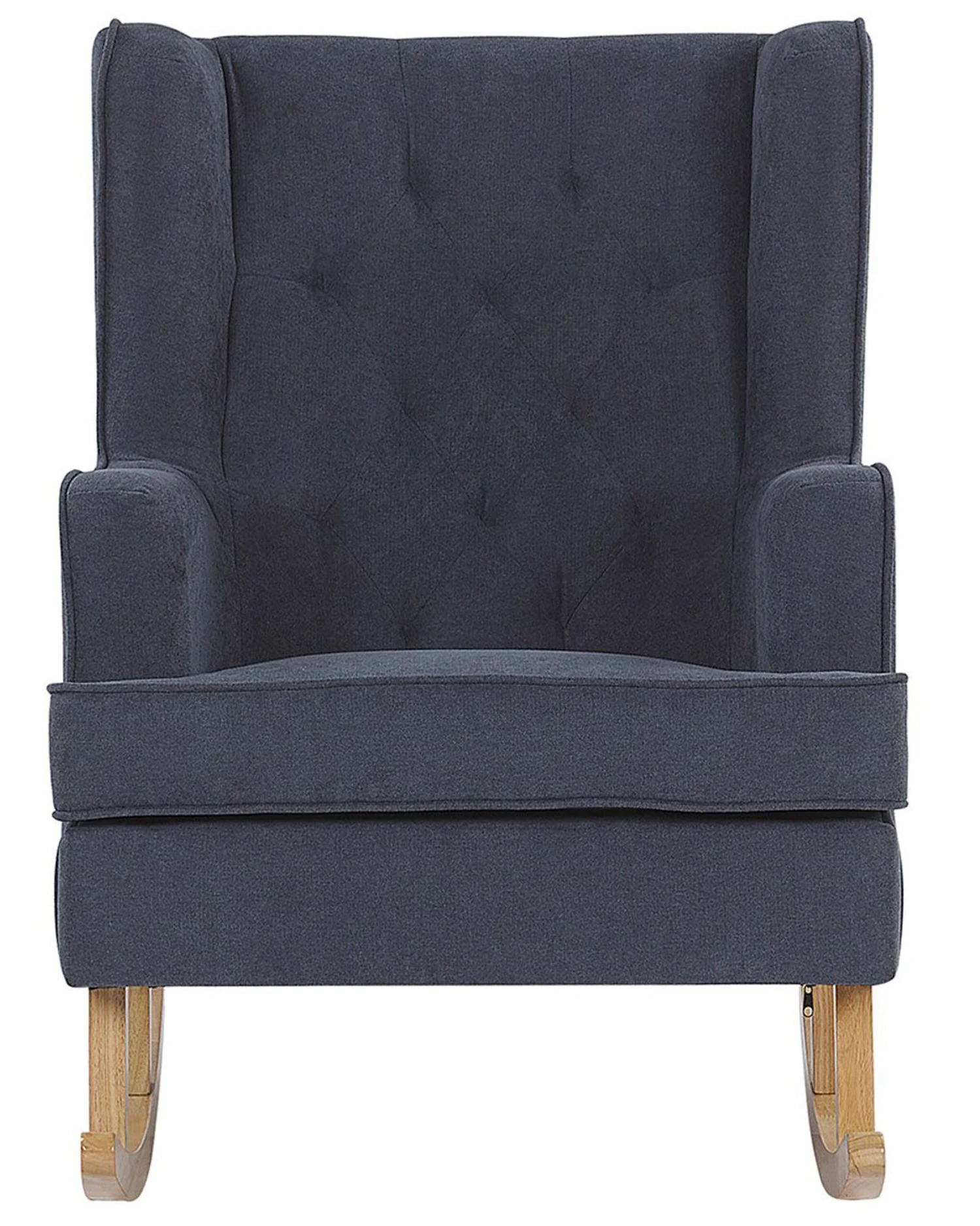 Fabric Rocking Chair Grey TRONDHEIM II 5 Fabric Rocking Chair Grey TRONDHEIM II - Image 3