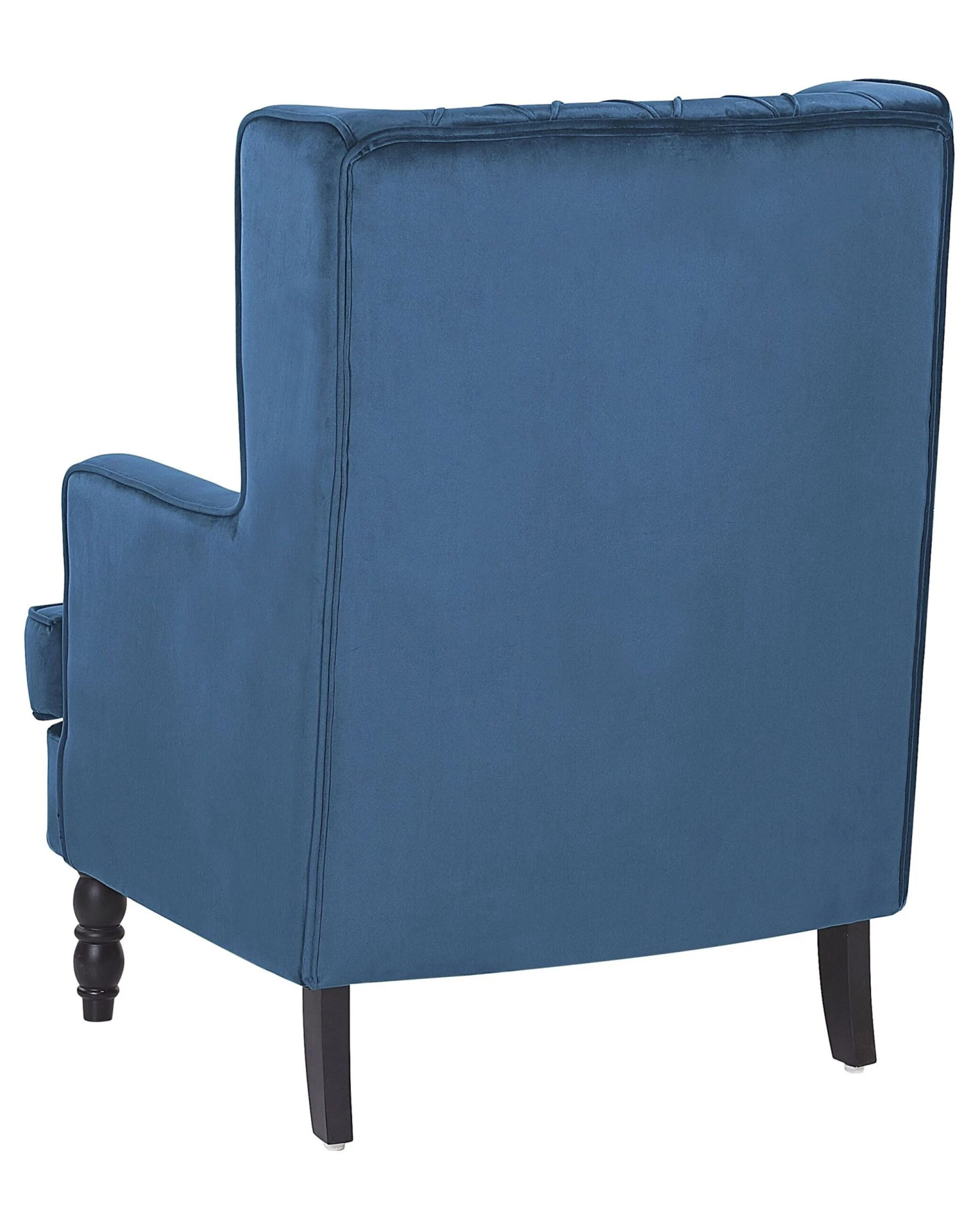 Velvet Armchair With Footstool Blue SANDSET 7 Velvet Armchair With Footstool Blue SANDSET - Image 5