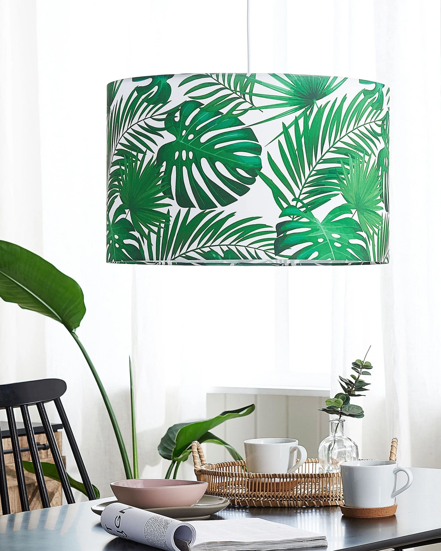 Pendant Lamp White And Green KELLS - Image 3