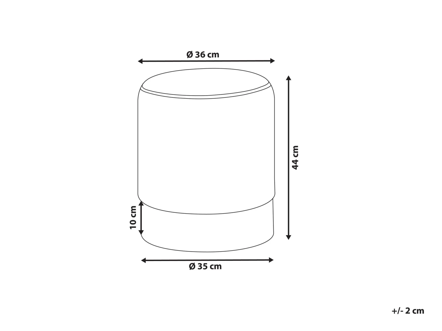 Velvet Pouffe Grey BRIGITTE - Image 6