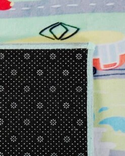 Kids Rug City Print 80 X 150 Cm Green KEMER -Cheap Furniture Store undef src sa picid 779887 type whitesh image