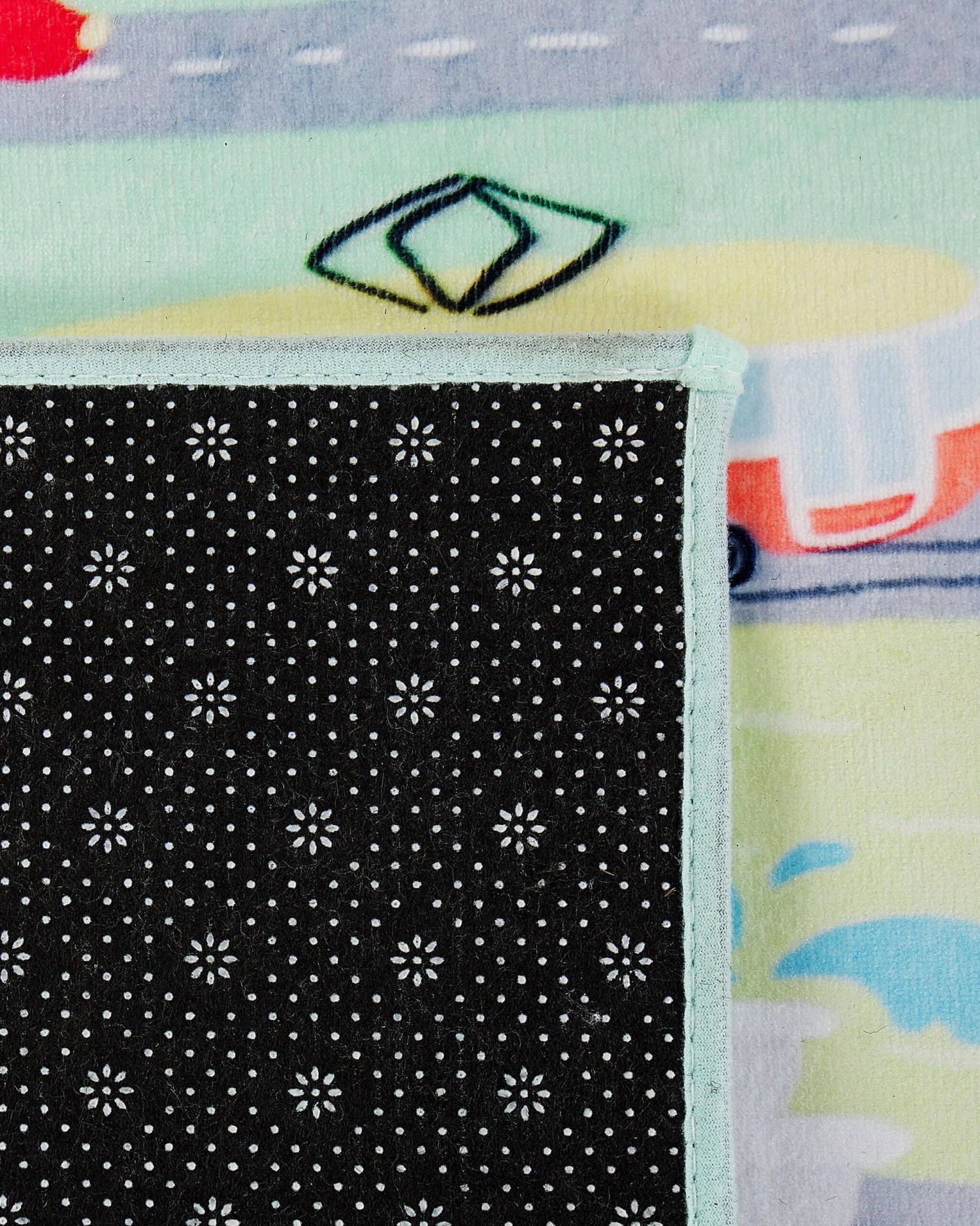 Kids Rug City Print 80 X 150 Cm Green KEMER - Image 3