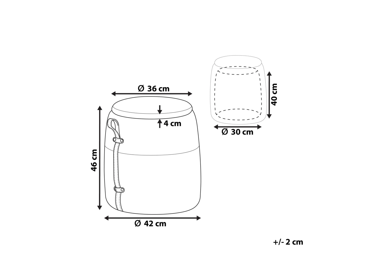 Kids Pouffe With Storage Yellow RUBY 8 Kids Pouffe With Storage Yellow RUBY - Image 6