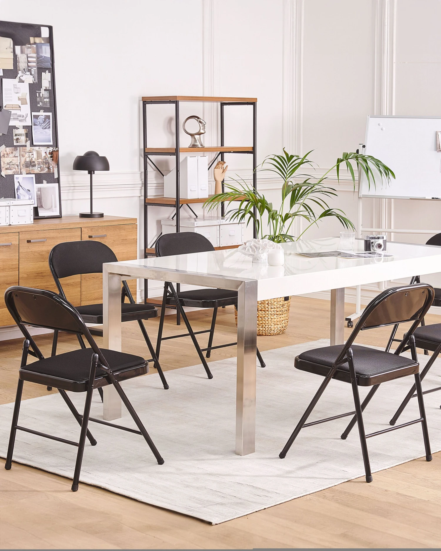 Set Of 4 Folding Chairs Black SPARKS - Image 2