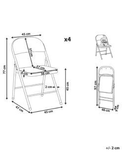 Set Of 4 Folding Chairs Black SPARKS -Cheap Furniture Store undef src sa picid 780852 type whitesh image