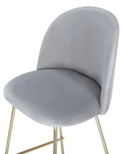 Set Of 2 Velvet Bar Chairs Grey ARCOLA 16 Set Of 2 Velvet Bar Chairs Grey ARCOLA -Cheap Furniture Store undef src sa picid 780940 type whitesh image