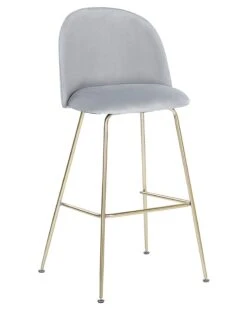 Set Of 2 Velvet Bar Chairs Grey ARCOLA 13 Set Of 2 Velvet Bar Chairs Grey ARCOLA -Cheap Furniture Store undef src sa picid 781134 type whitesh image