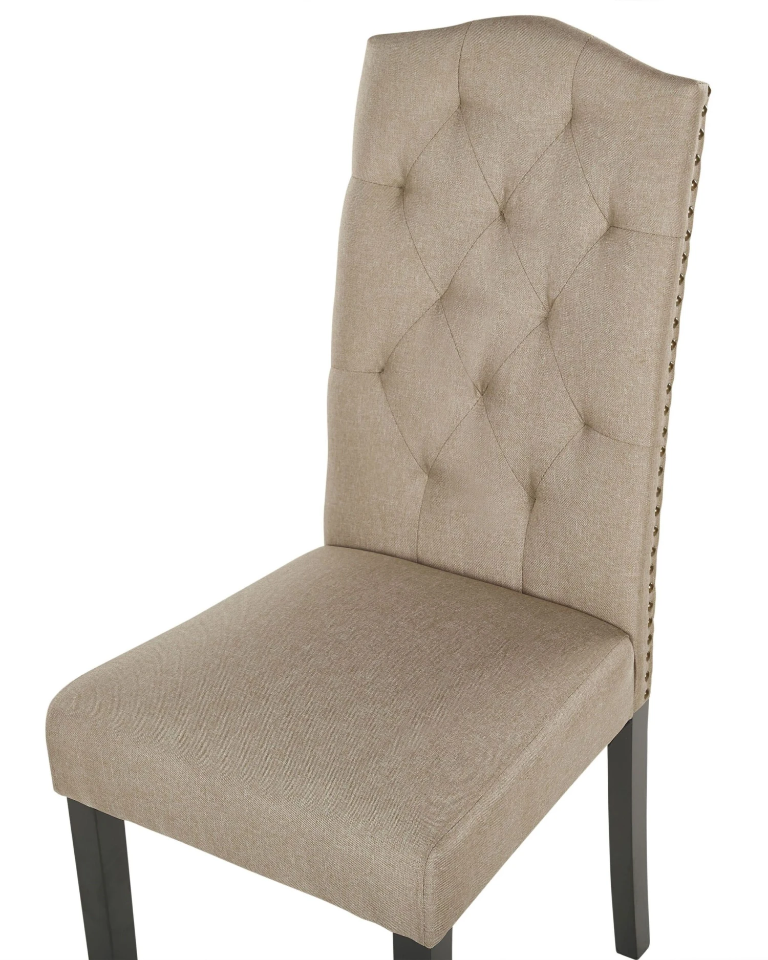 Set Of 2 Fabric Dining Chairs Beige SHIRLEY 11 Set Of 2 Fabric Dining Chairs Beige SHIRLEY - Image 10