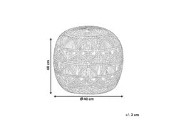 Cotton Pouffe Blue KAYSERI -Cheap Furniture Store undef src sa picid 782109 type whitesh image