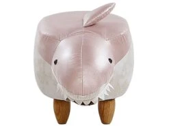 Fabric Animal Stool Pink And White SHARK -Cheap Furniture Store undef src sa picid 783176 type whitesh image