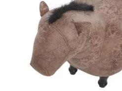 Faux Leather Animal Stool Brown HORSE -Cheap Furniture Store undef src sa picid 783196 type whitesh image