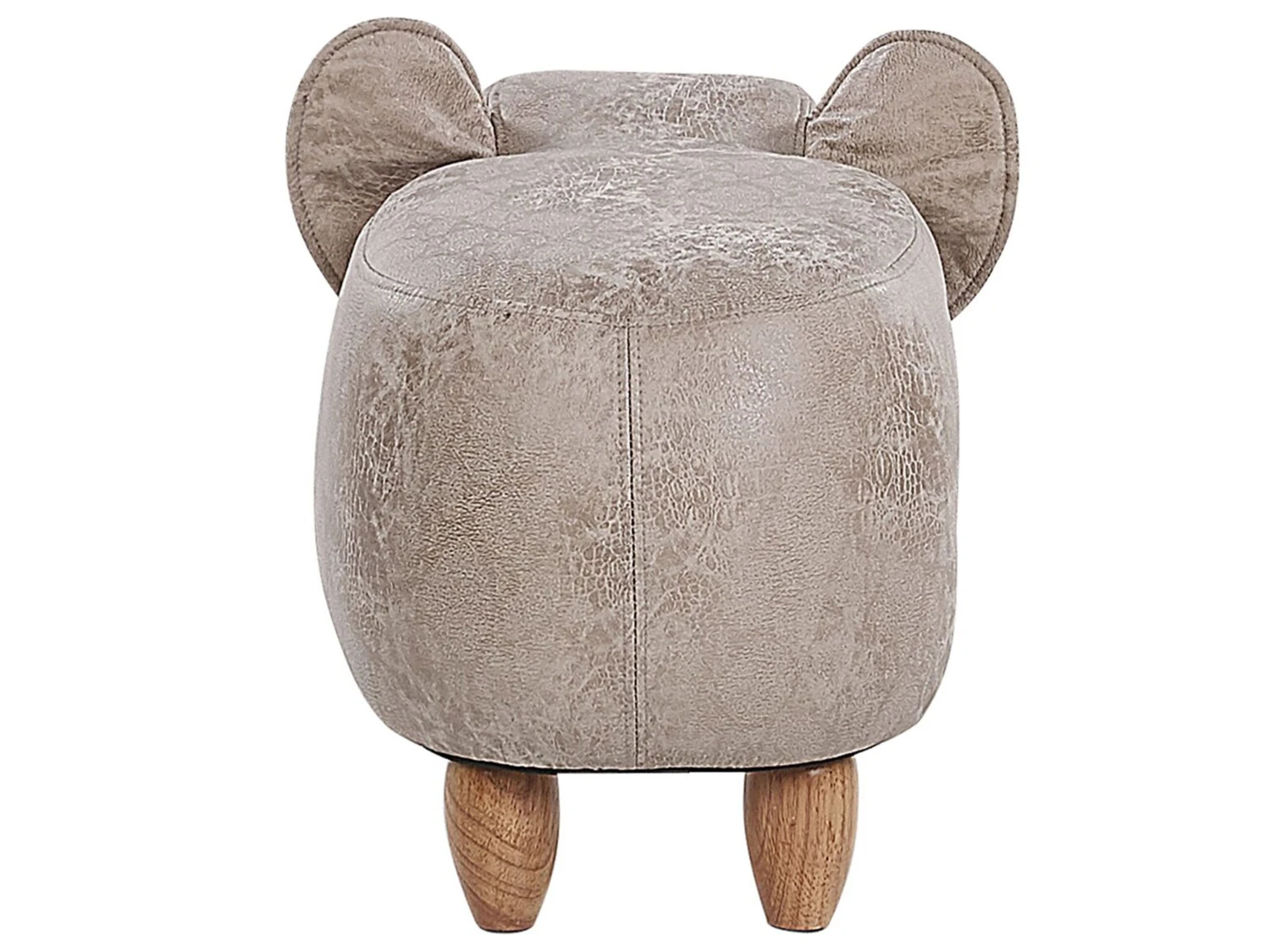 Faux Leather Storage Animal Stool Grey JUMBO - Image 6