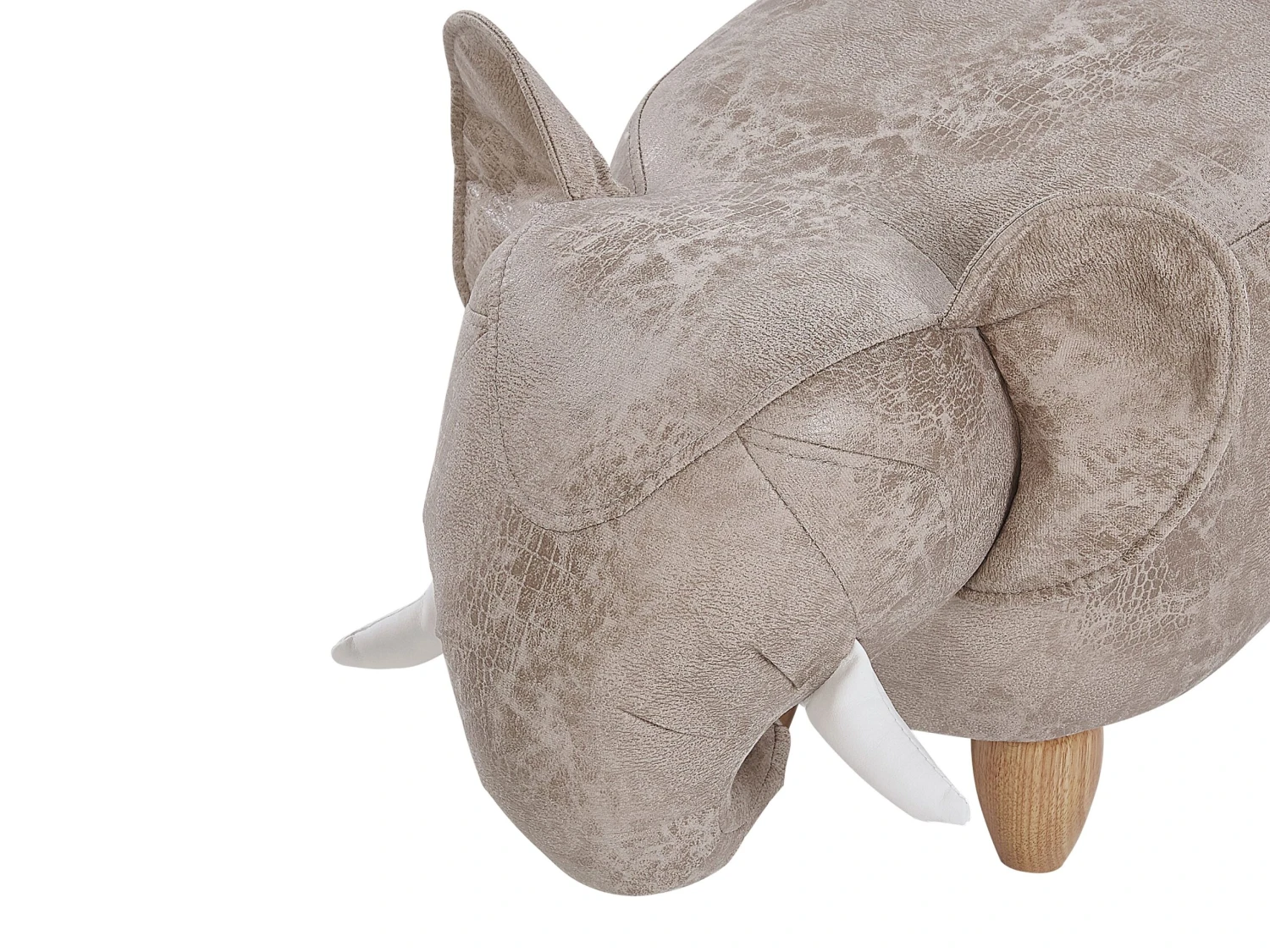 Faux Leather Storage Animal Stool Grey JUMBO - Image 7