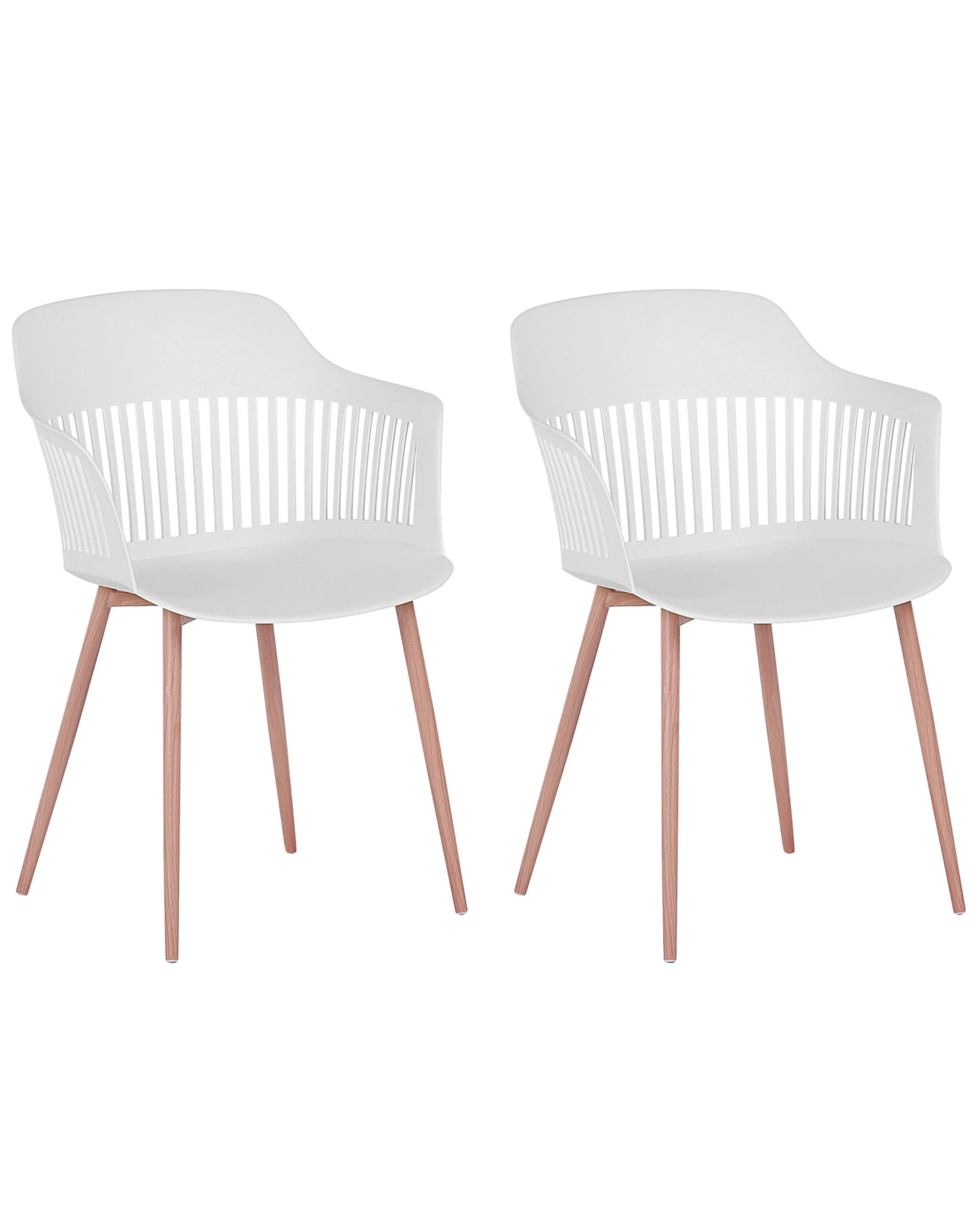 Set Of 2 Dining Chairs White BERECA