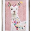Llama Framed Wall Art 60 X 80cm Pink BALALA -Cheap Furniture Store undef src sa picid 784381 type whitesh image