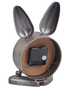 Iron Table Clock Bunny Silver THUSIS -Cheap Furniture Store undef src sa picid 784851 type whitesh image