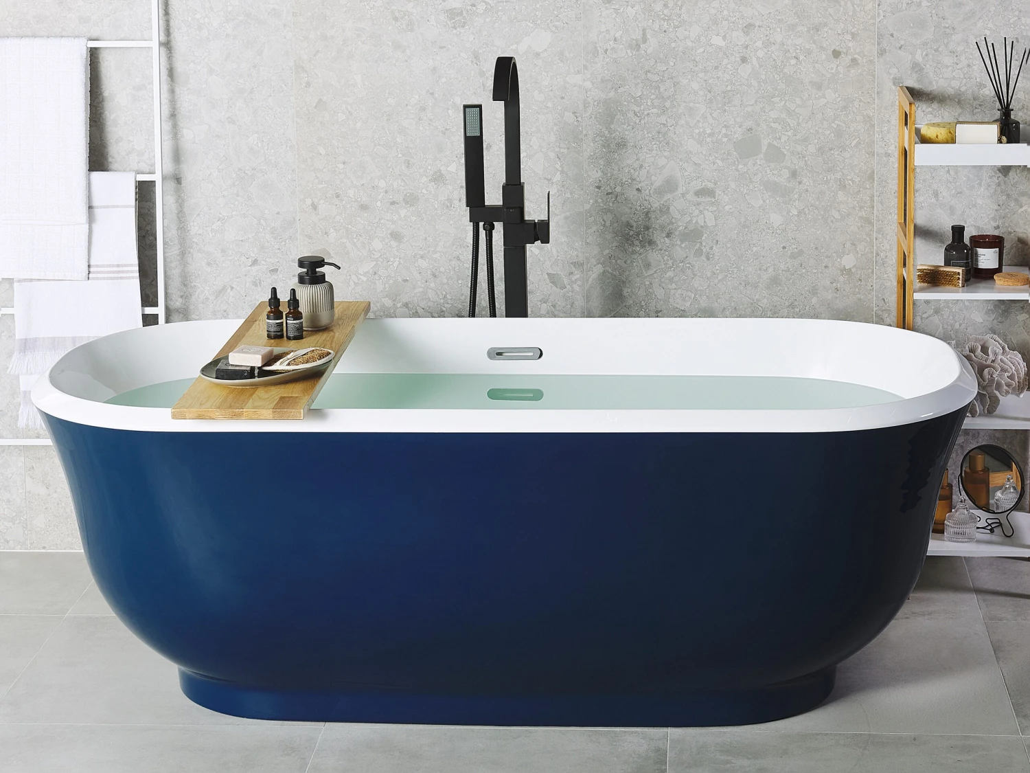 Freestanding Bath 1700 X 770 Mm Blue TESORO - Image 2