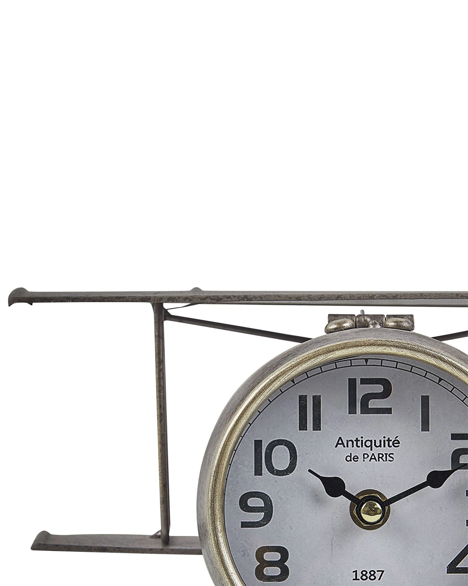 Iron Table Clock Airplane Silver STANS - Image 6