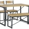 4 Seater Dining Set Light Wood With Black FLIXTON -Cheap Furniture Store undef src sa picid 785615 type whitesh image
