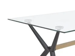 Glass Top Dining Table 140 X 80 Cm Black SACRAMENTO -Cheap Furniture Store undef src sa picid 786229 type whitesh image