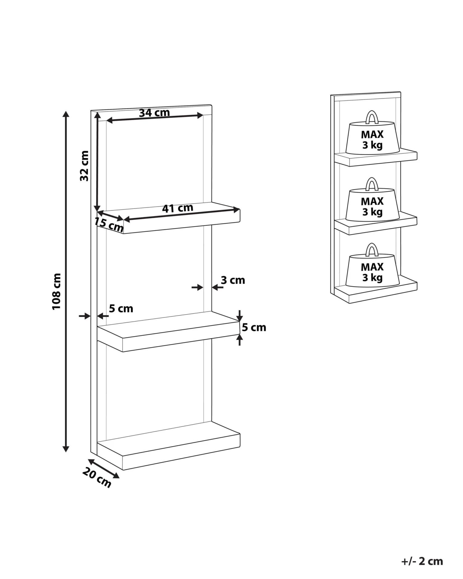 Bathroom Wall Shelf Mirror Effect Silver GAONA - Image 7