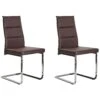 Set Of 2 Faux Leather Dining Chairs Dark Brown ROCKFORD 2 Set Of 2 Faux Leather Dining Chairs Dark Brown ROCKFORD -Cheap Furniture Store undef src sa picid 787594 type whitesh image
