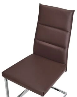 Set Of 2 Faux Leather Dining Chairs Dark Brown ROCKFORD -Cheap Furniture Store undef src sa picid 787601 type whitesh image