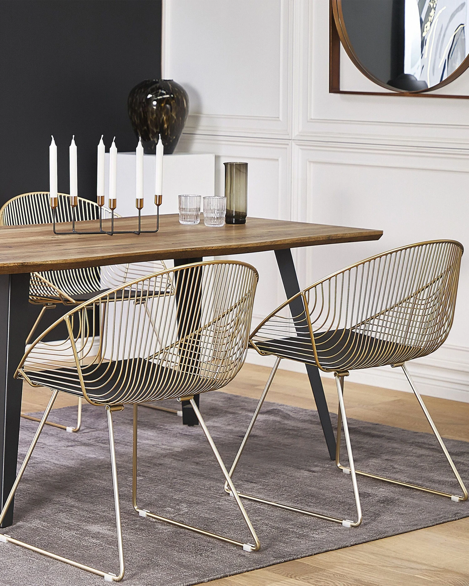 Set Of 2 Metal Accent Chairs Gold AURORA - Image 2