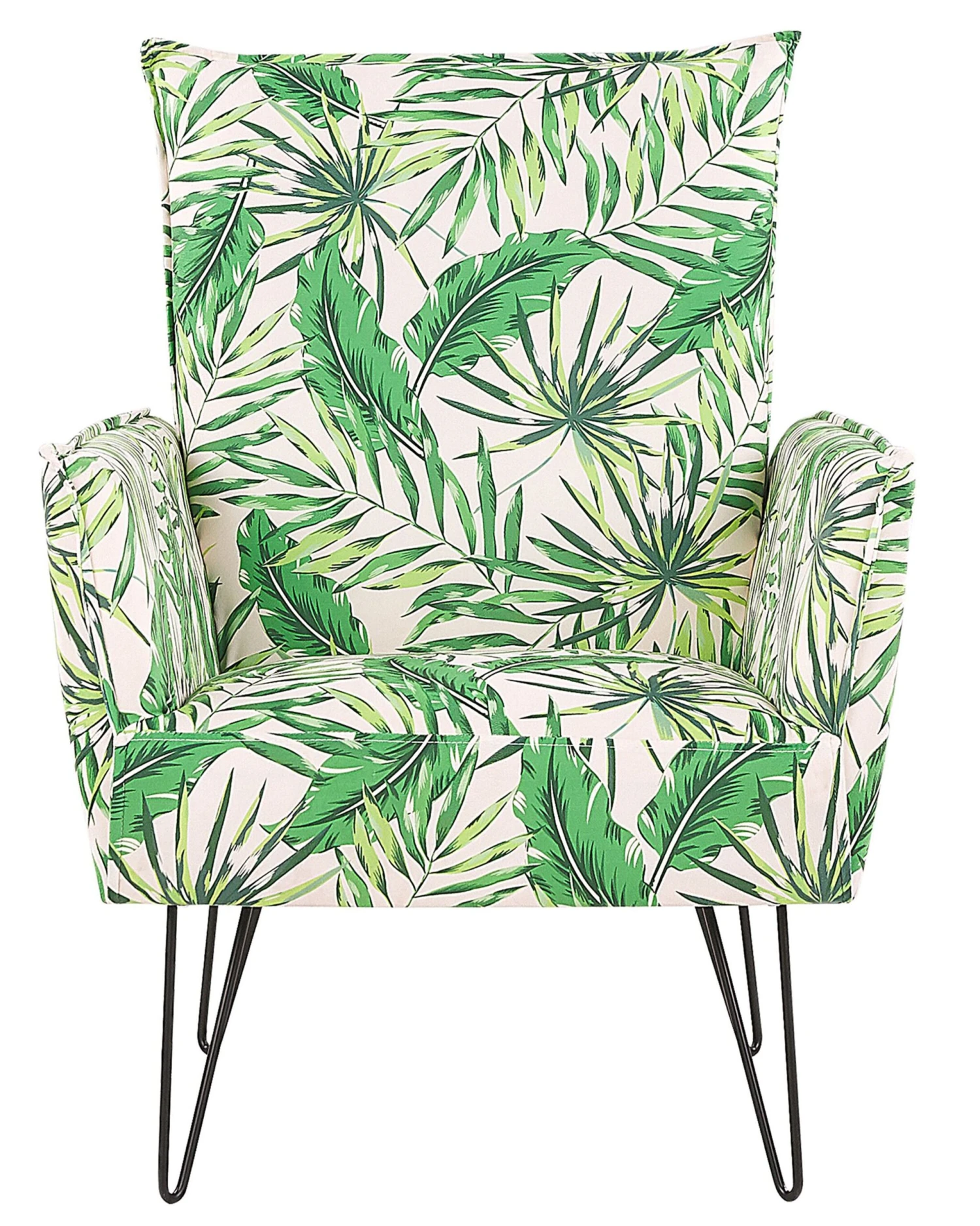 Armchair Leaf Pattern White With Green RIBE 5 Armchair Leaf Pattern White With Green RIBE - Image 3