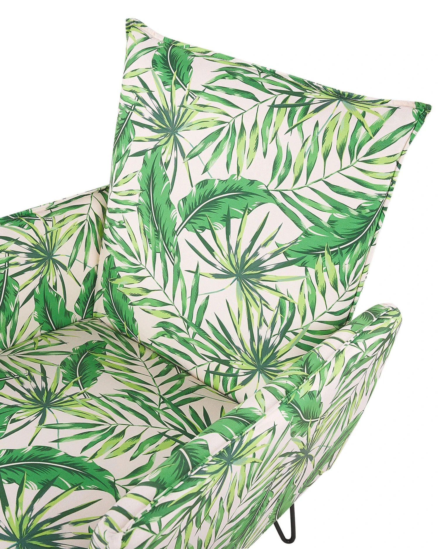 Armchair Leaf Pattern White With Green RIBE 7 Armchair Leaf Pattern White With Green RIBE - Image 5