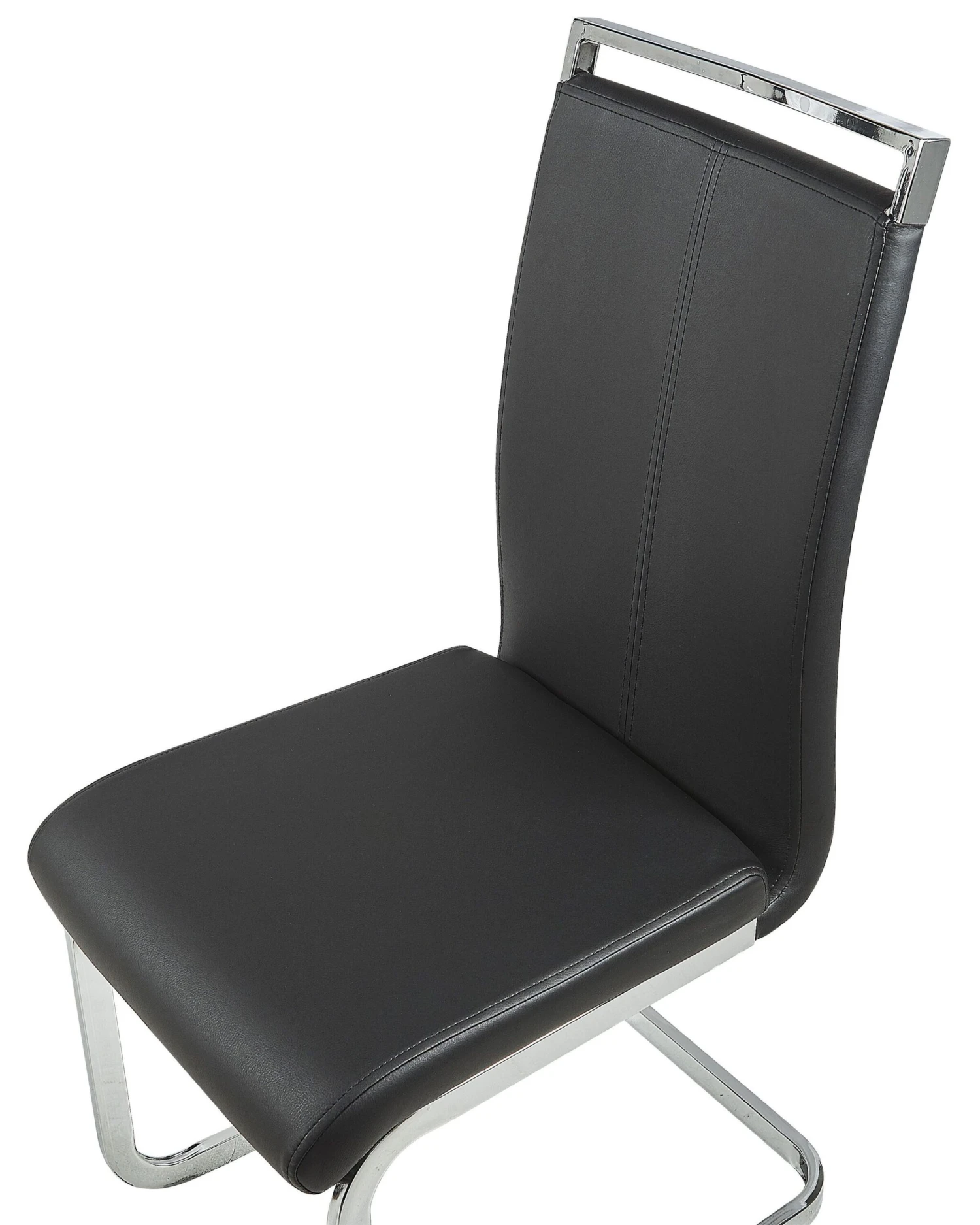 Set Of 2 Faux Leather Dining Chairs Black GREEDIN - Image 6