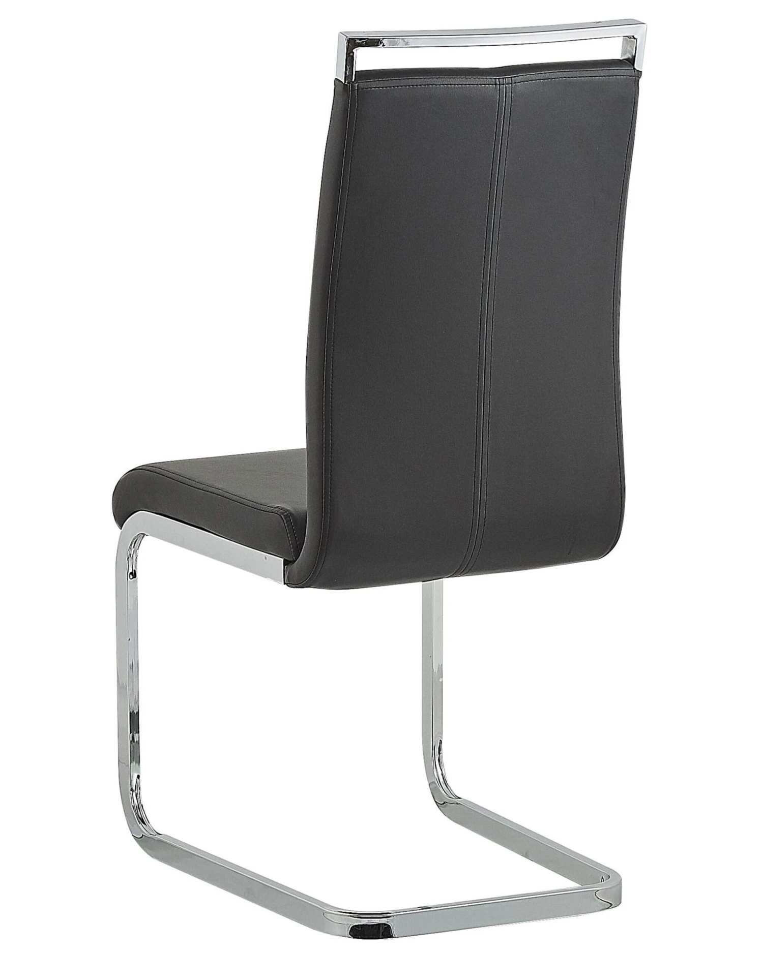 Set Of 2 Faux Leather Dining Chairs Black GREEDIN - Image 5