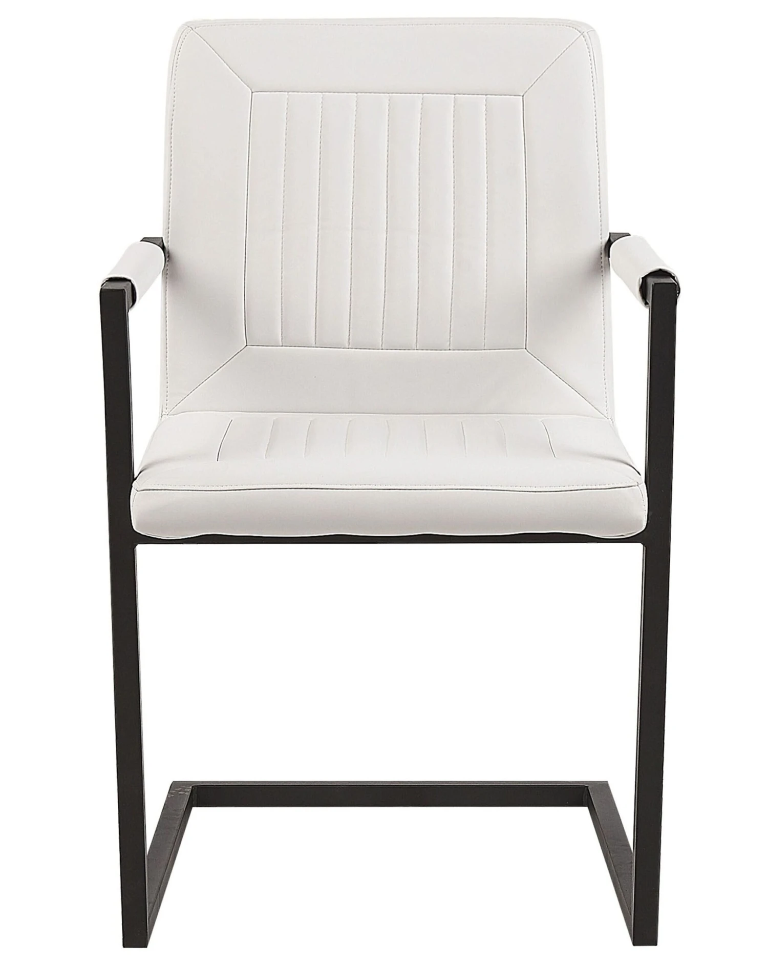 Set Of 2 Faux Leather Dining Chairs Off-White BRANDOL 5 Set Of 2 Faux Leather Dining Chairs Off-White BRANDOL - Image 3