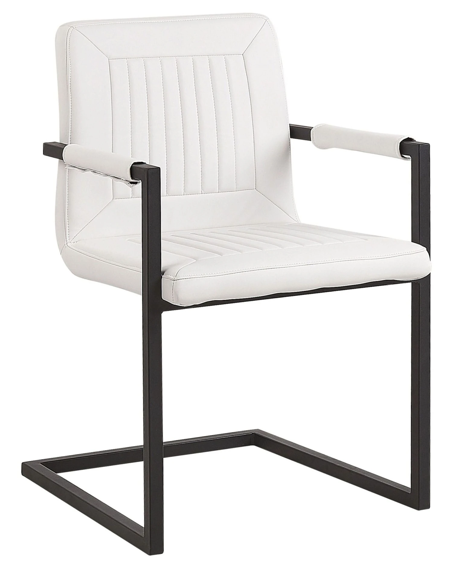 Set Of 2 Faux Leather Dining Chairs Off-White BRANDOL 6 Set Of 2 Faux Leather Dining Chairs Off-White BRANDOL - Image 4