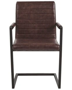 Set Of 2 Faux Leather Dining Chairs Brown BUFORD -Cheap Furniture Store undef src sa picid 790089 type whitesh image