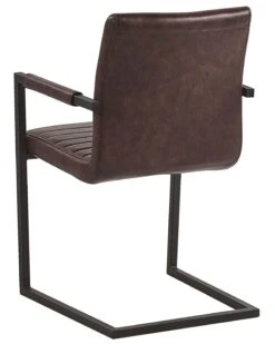 Set Of 2 Faux Leather Dining Chairs Brown BUFORD -Cheap Furniture Store undef src sa picid 790091 type whitesh image