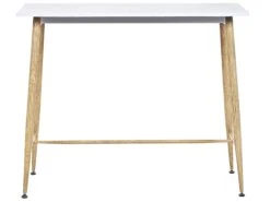 Bar Table 90 X 50 Cm White And Light Wood CHAVES -Cheap Furniture Store undef src sa picid 790613 type whitesh image