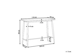 Bar Table 90 X 50 Cm White And Light Wood CHAVES -Cheap Furniture Store undef src sa picid 790616 type whitesh image