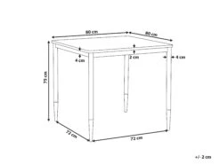 Dining Table 80 X 80 Cm Black SHALFORD -Cheap Furniture Store undef src sa picid 790634 type whitesh image