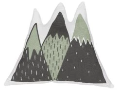 Cotton Kids Cushion Mountains 60 X 50 Cm Green And Black INDORE