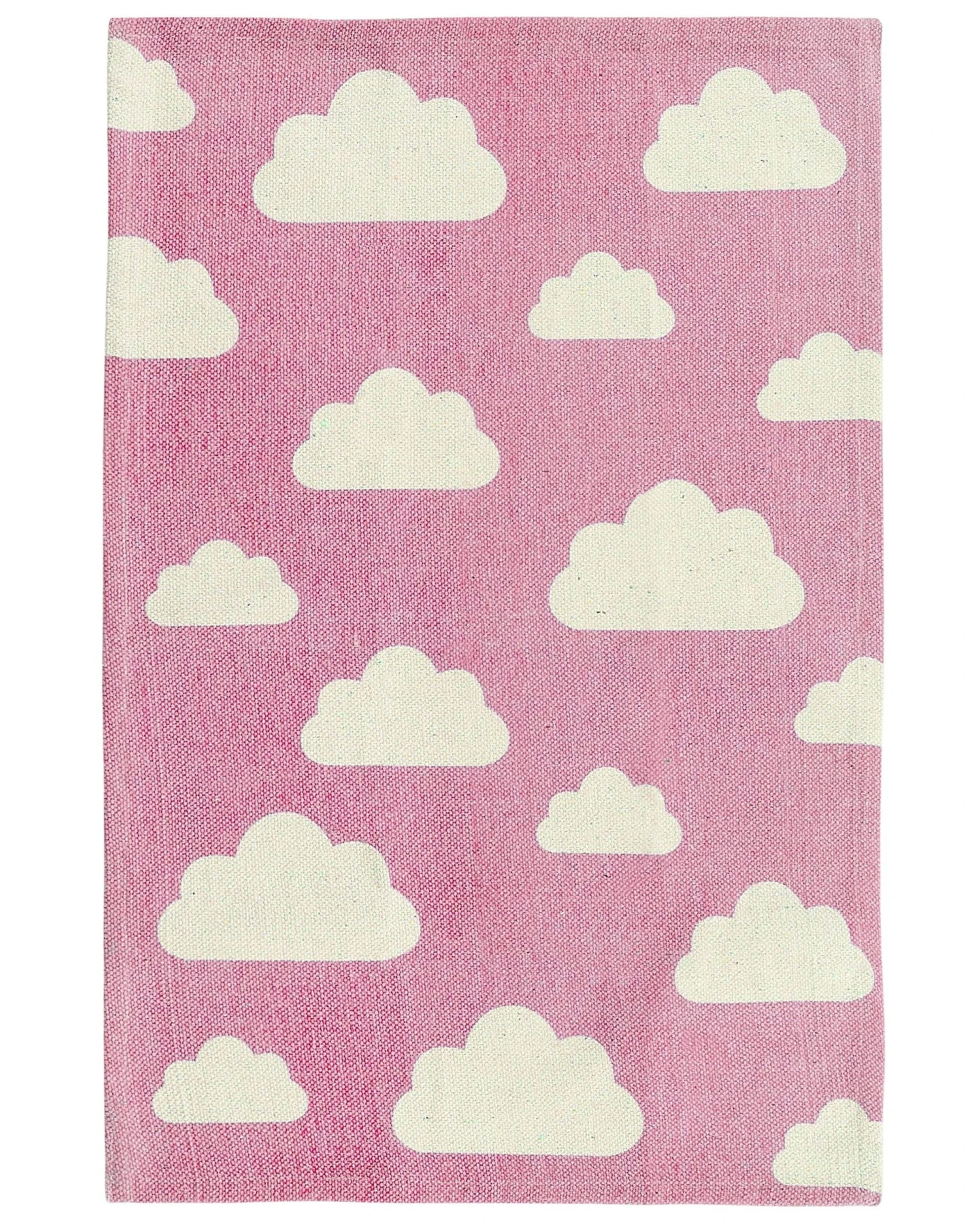 Cotton Kids Rug Cloud Print 60 X 90 Cm Pink GWALIJAR