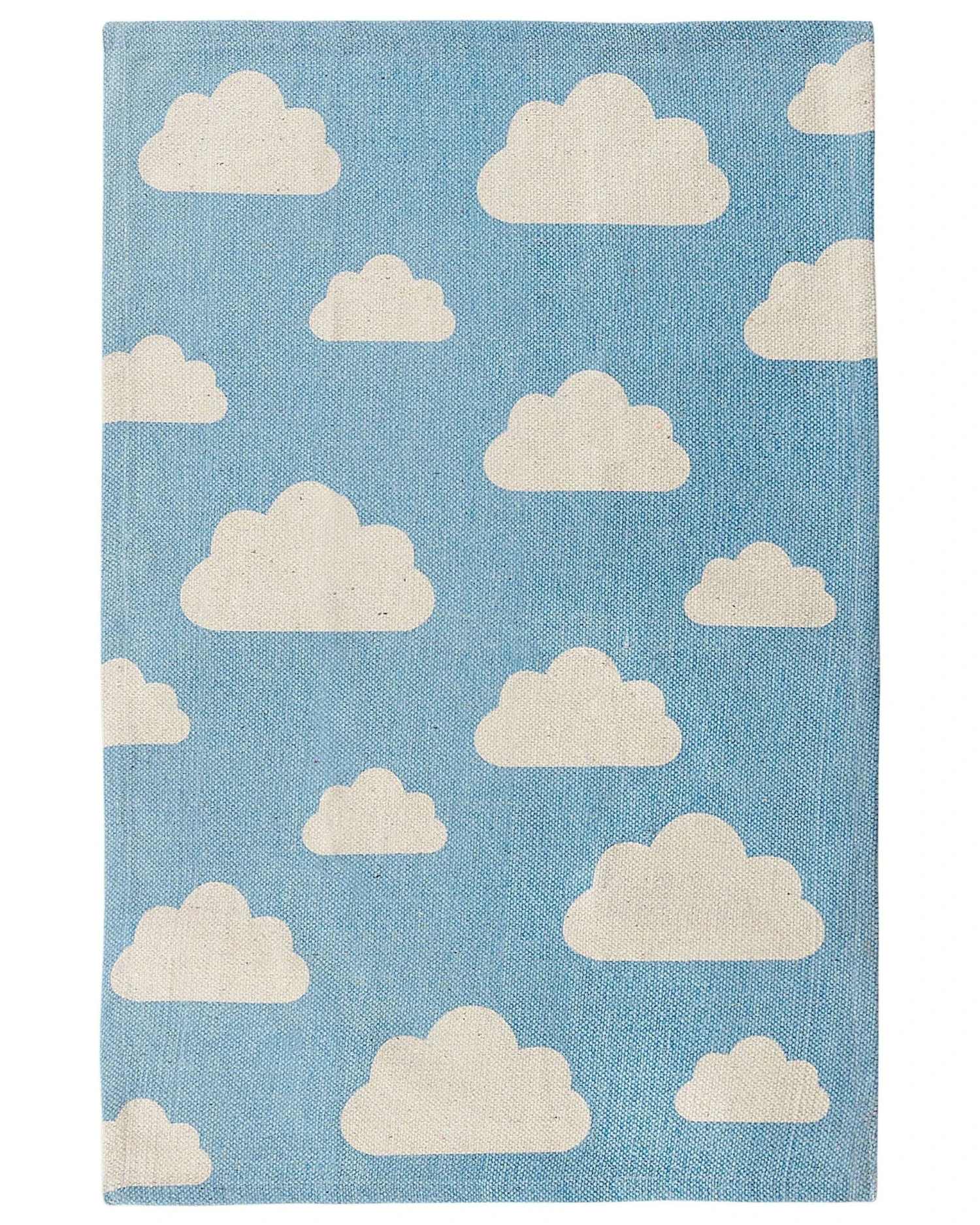 Cotton Kids Rug Cloud Print 60 X 90 Cm Blue GWALIJAR