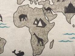 Cotton Kids Rug Continents Print ⌀ 120 Cm Taupe KESDA -Cheap Furniture Store undef src sa picid 790786 type whitesh image