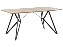 Dining Table 160 X 90 Cm Light Wood BUSCOT