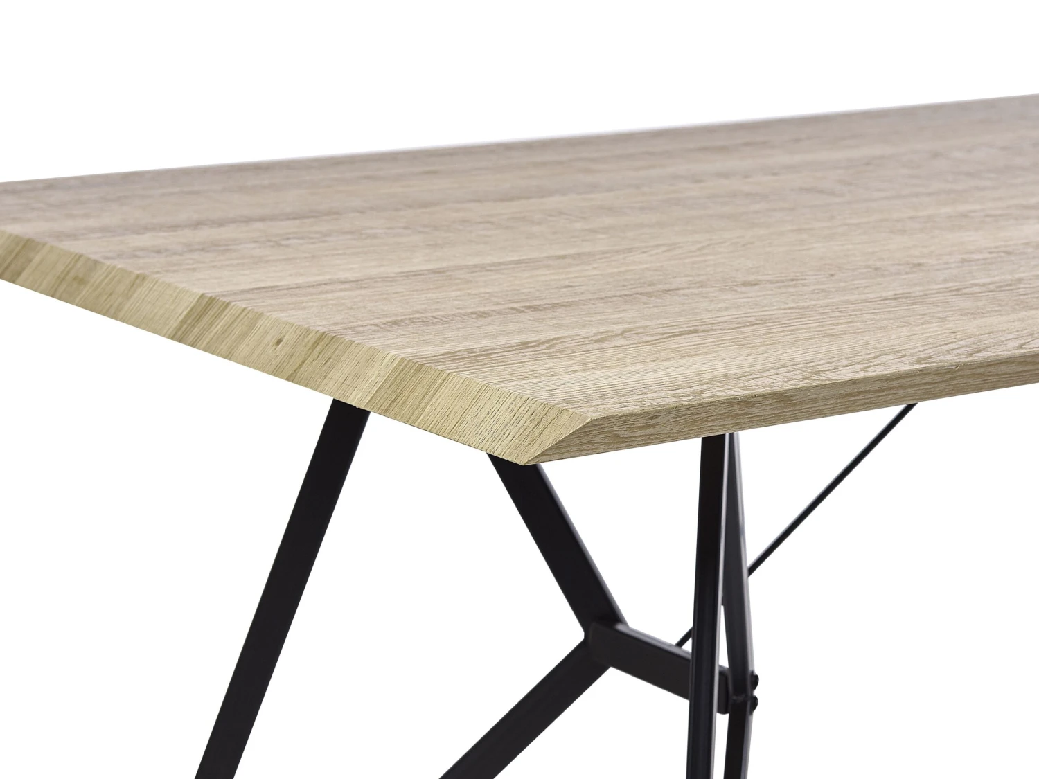 Dining Table 160 X 90 Cm Light Wood BUSCOT - Image 4