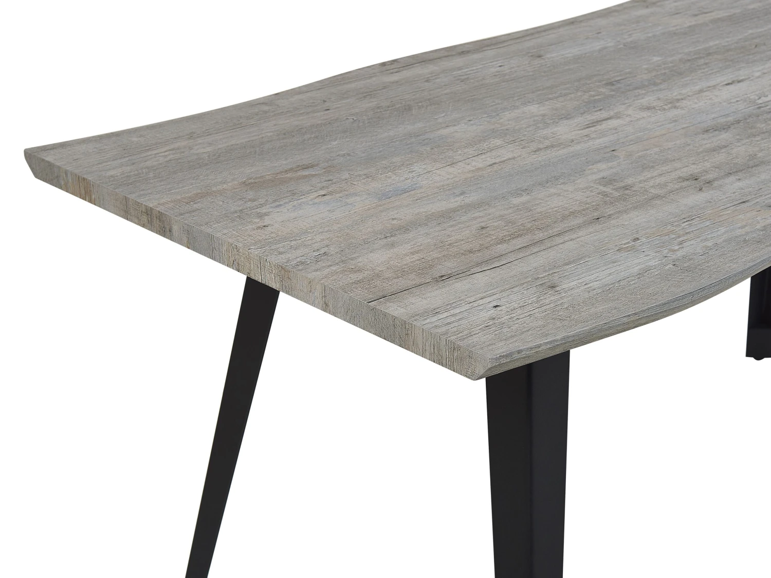 Dining Table 160 X 90 Cm Grey Wood WITNEY - Image 5
