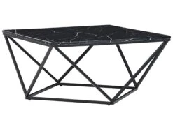Coffee Table Marble Effect Black MALIBU