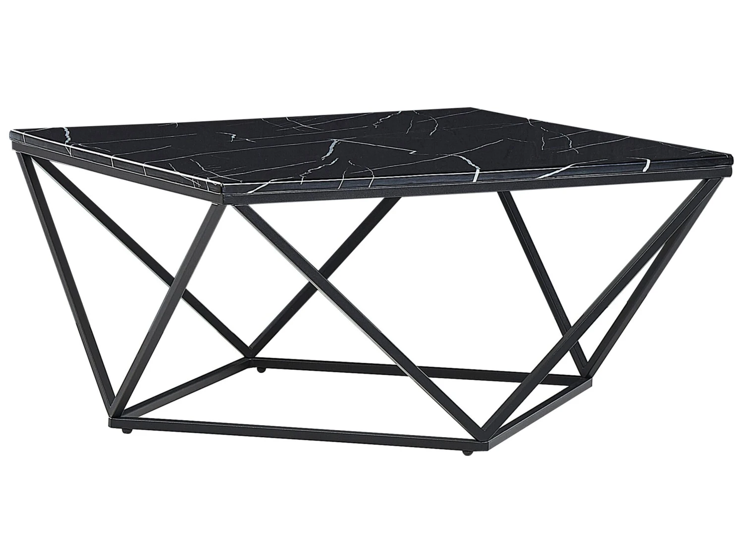 Coffee Table Marble Effect Black MALIBU 3 Coffee Table Marble Effect Black MALIBU