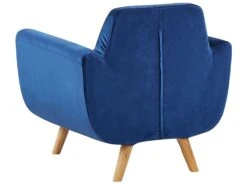 Velvet Armchair With Removable Cover Blue BERNES -Cheap Furniture Store undef src sa picid 792793 type whitesh image