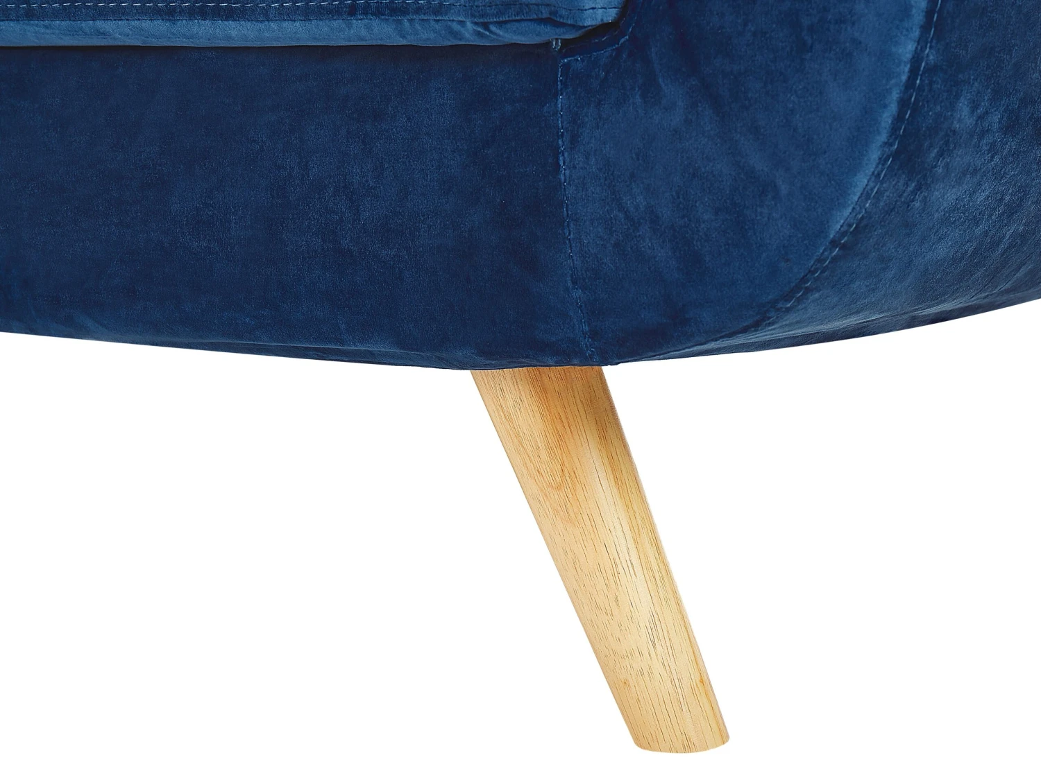 Velvet Armchair With Removable Cover Blue BERNES - Image 7
